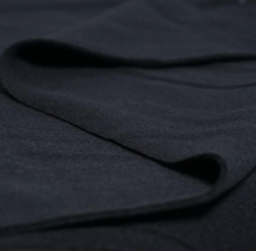 Baumwollfleece schwarz - Bio
